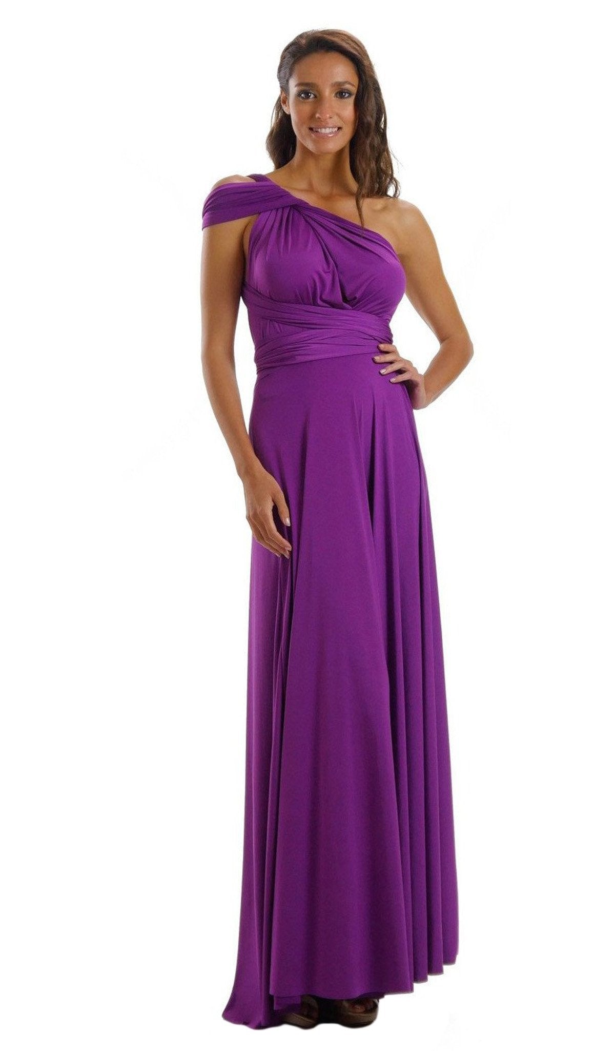 Poly USA - 7022 Twist and Tie Long Convertible Jersey Dress-formal