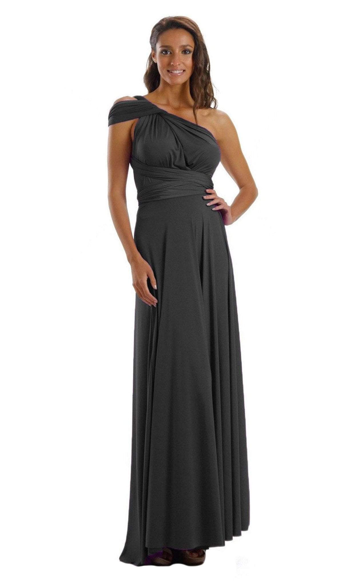 Poly USA - 7022 Twist and Tie Long Convertible Jersey Dress-formal